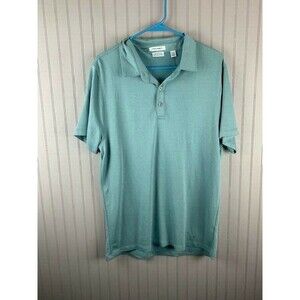 Pure Navy Essentials Size L New mens Polo Shirt Light Blue Short Sleeve